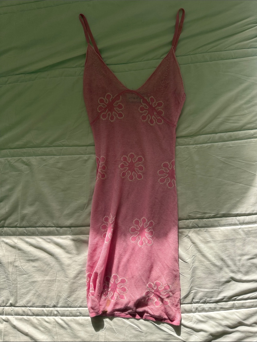 Asta Resort Floral Knit Slip Dress - size S